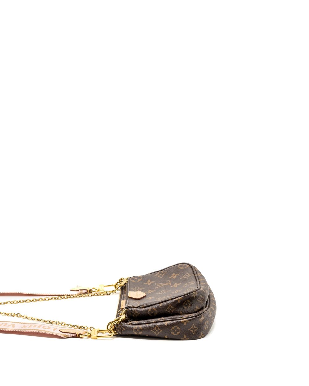 AAA Replica Louis Vuitton LV MULTI POCHETTE ROSE CLAIR STRAP MONOGRAM CANVAS GHW