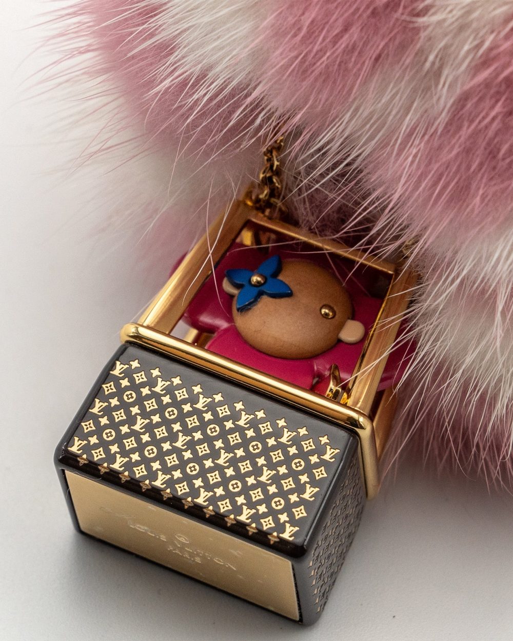 AAA Replica Louis Vuitton LV VIVIENNE HOT AIR BALLON BAG CHARM / KEY RING FUR MULTICOLOUR