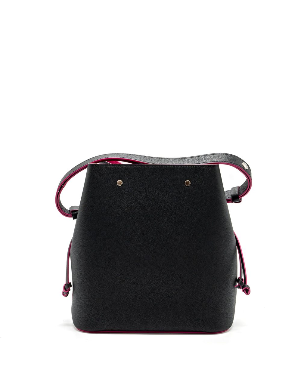 AAA Replica Louis Vuitton LV LOCKME BUCKET BAG CALFSKIN BLACK/PINK SHW