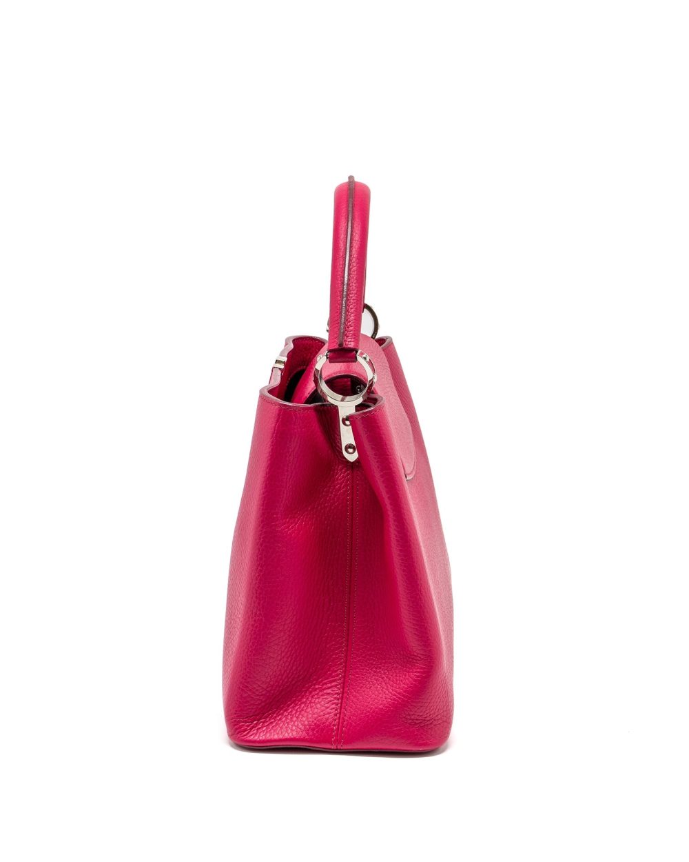 AAA Replica Louis Vuitton LV CAPUCINES TAURILLON HOT PINK SHW