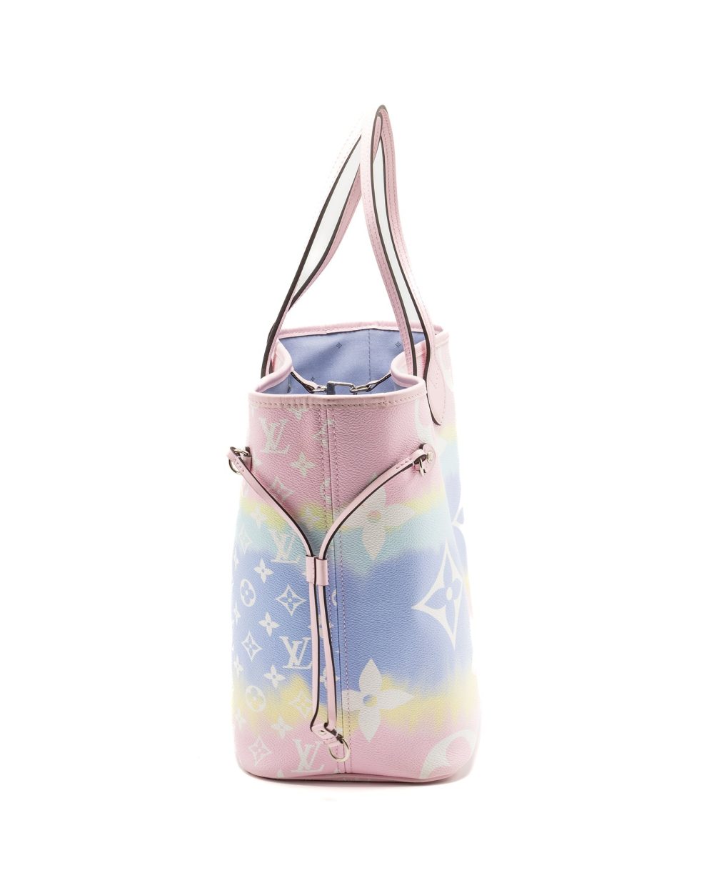 AAA Replica Louis Vuitton LV NEVERFULL MM ESCAL GIANT CANVAS PASTEL PINK SHW