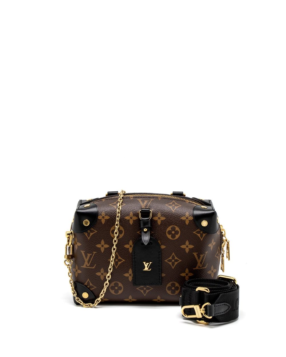 AAA Replica Louis Vuitton LV PETITE MALLE SOUPLE MONOGRAM CANVAS BLACK GHW (NEW VERSION)