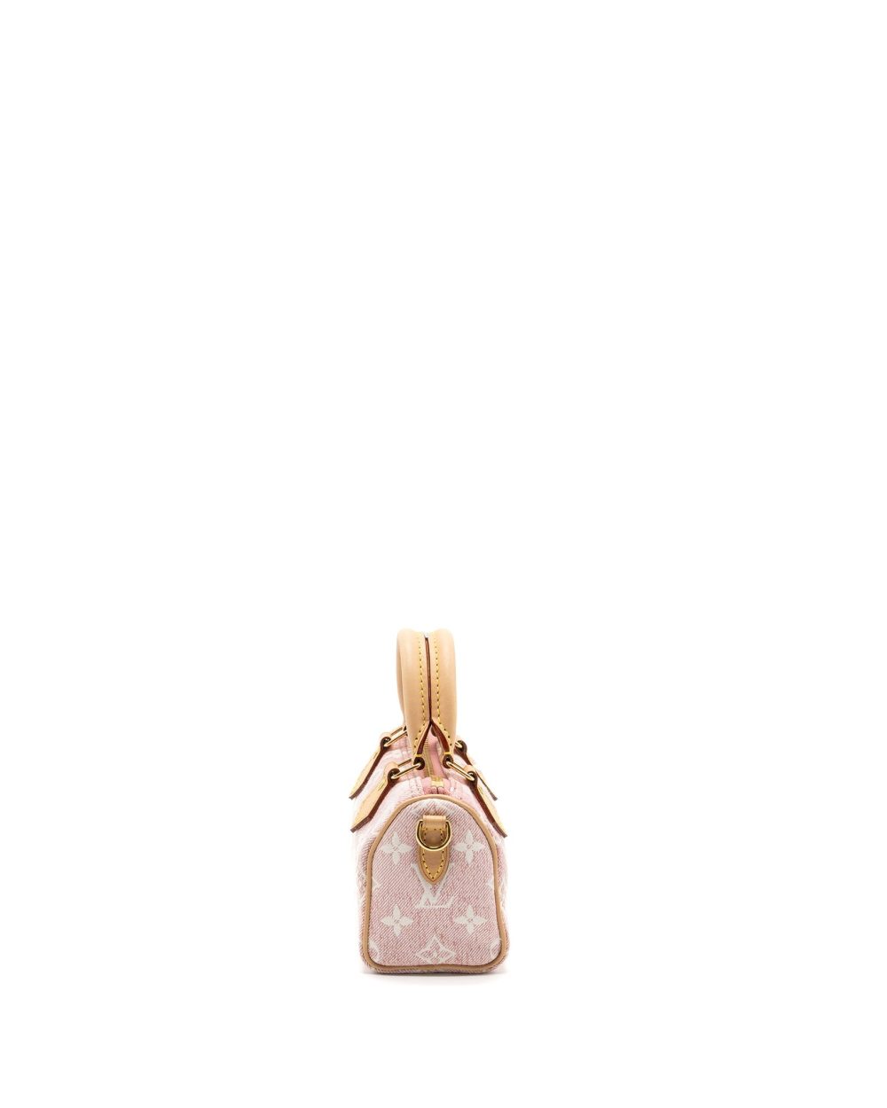 AAA Replica Louis Vuitton LV NANO SPEEDY MONOGRAM DENIM PINK GHW (NEW VERSION)