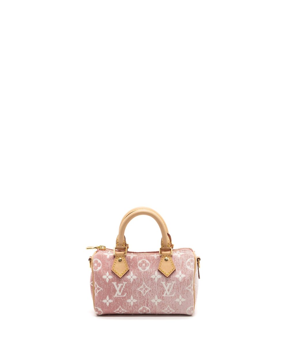 AAA Replica Louis Vuitton LV NANO SPEEDY MONOGRAM DENIM PINK GHW (NEW VERSION)