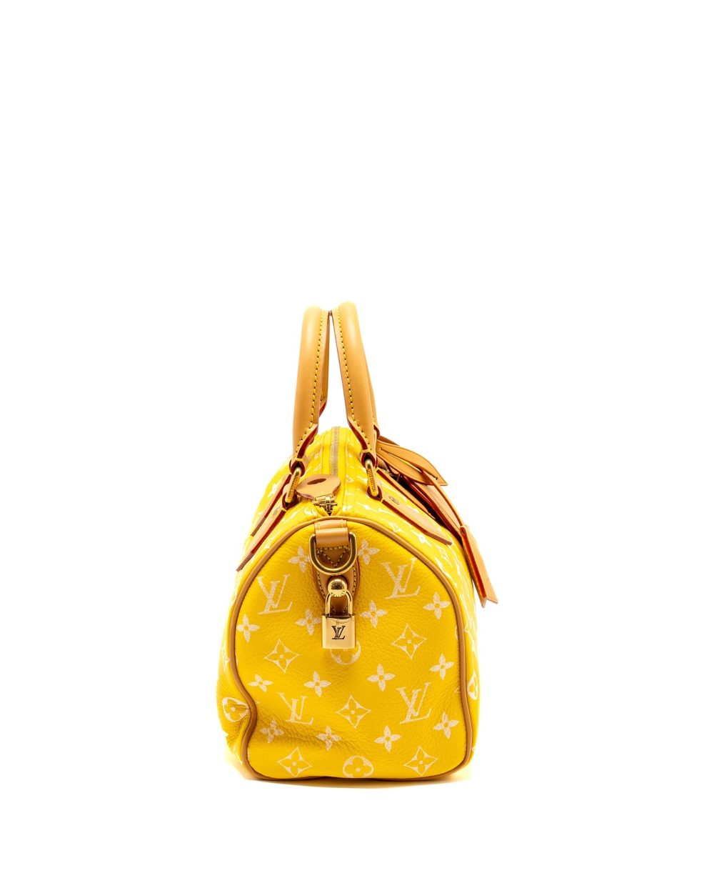 AAA Replica Louis Vuitton LV SPEEDY P9 BANDOULIÈRE 25 MONOGRAM SOFT CALFSKIN JAUNE MAT GHW