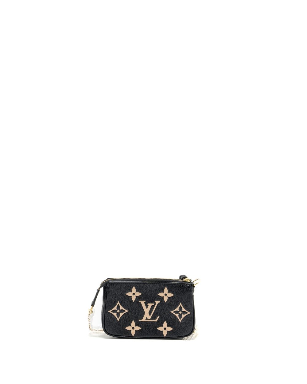AAA Replica Louis Vuitton LV MINI POCHETTE ACCESSORIES BICOLOUR MONOGRAM EMPREINTE GHW