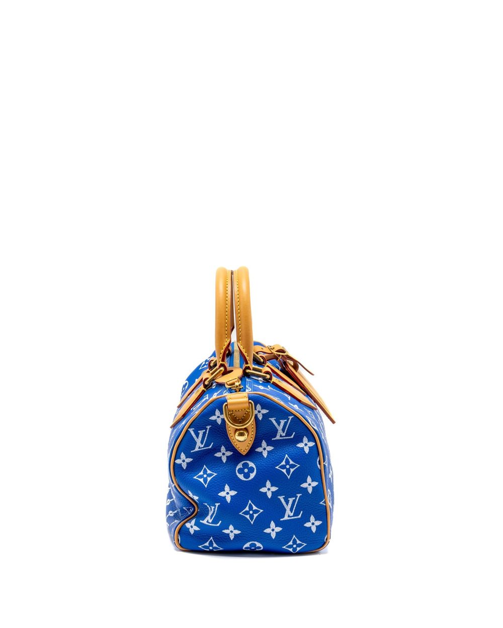 AAA Replica Louis Vuitton LV SPEEDY P9 BANDOULIERE 25 MONOGRAM SOFT CALFSKIN BLEU GHW