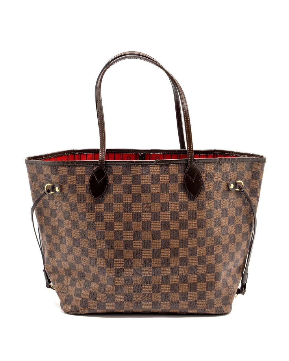 AAA Replica Louis Vuitton LV NEVERFULL MM DAMIER EBENE CANVAS GHW