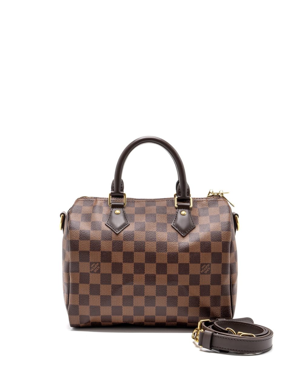 AAA Replica Louis Vuitton LV SPEEDY 25 DAMIER EBENE GHW