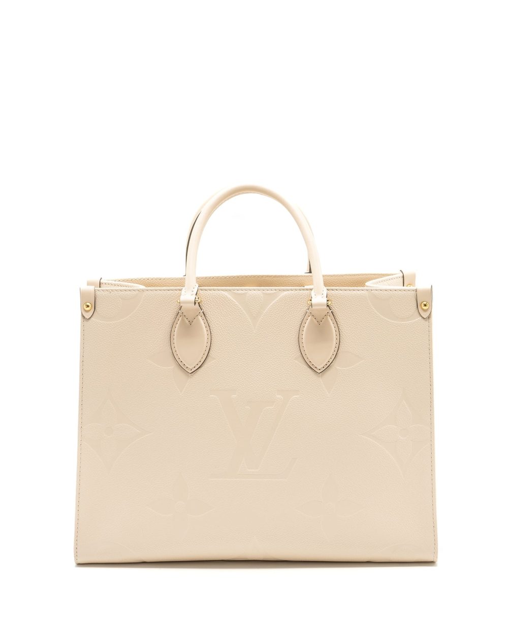 AAA Replica Louis Vuitton LV ONTHEGO MM EMPREINTE LEATHER WHITE GHW (NEW VERSION)