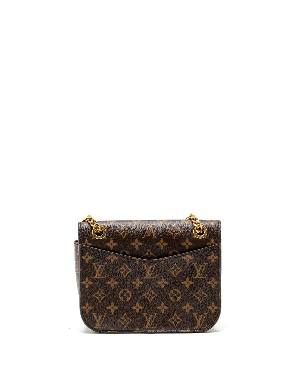 AAA Replica Louis Vuitton LV PASSY MONOGRAM CANVAS BLACK/GOLD HARDWARE