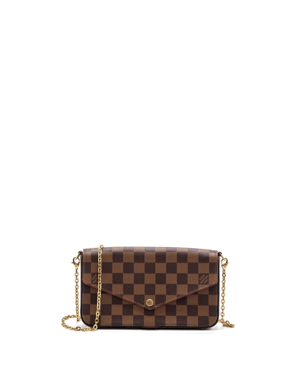 AAA Replica Louis Vuitton LV FELICIE POCHETTE DAMIER EBÈNE CANVAS GHW