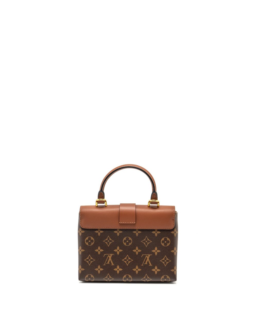 AAA Replica Louis Vuitton LV LOCK BB MONOGRAM CANVAS BROWN GHW