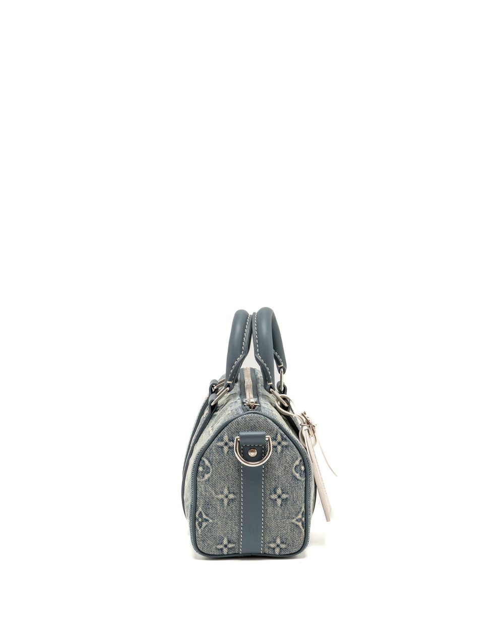 AAA Replica Louis Vuitton LV KEEPALL BANDOULIERE 25 WASHED DENIM CANVAS BLUE SHW
