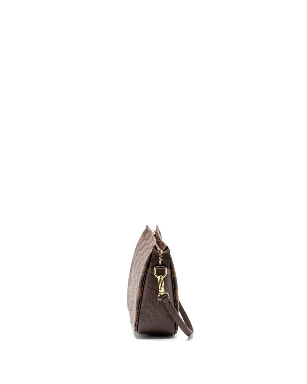AAA Replica Louis Vuitton LV VINTAGE SQUARE SHOULDER BAG DAMIER EBENE GHW