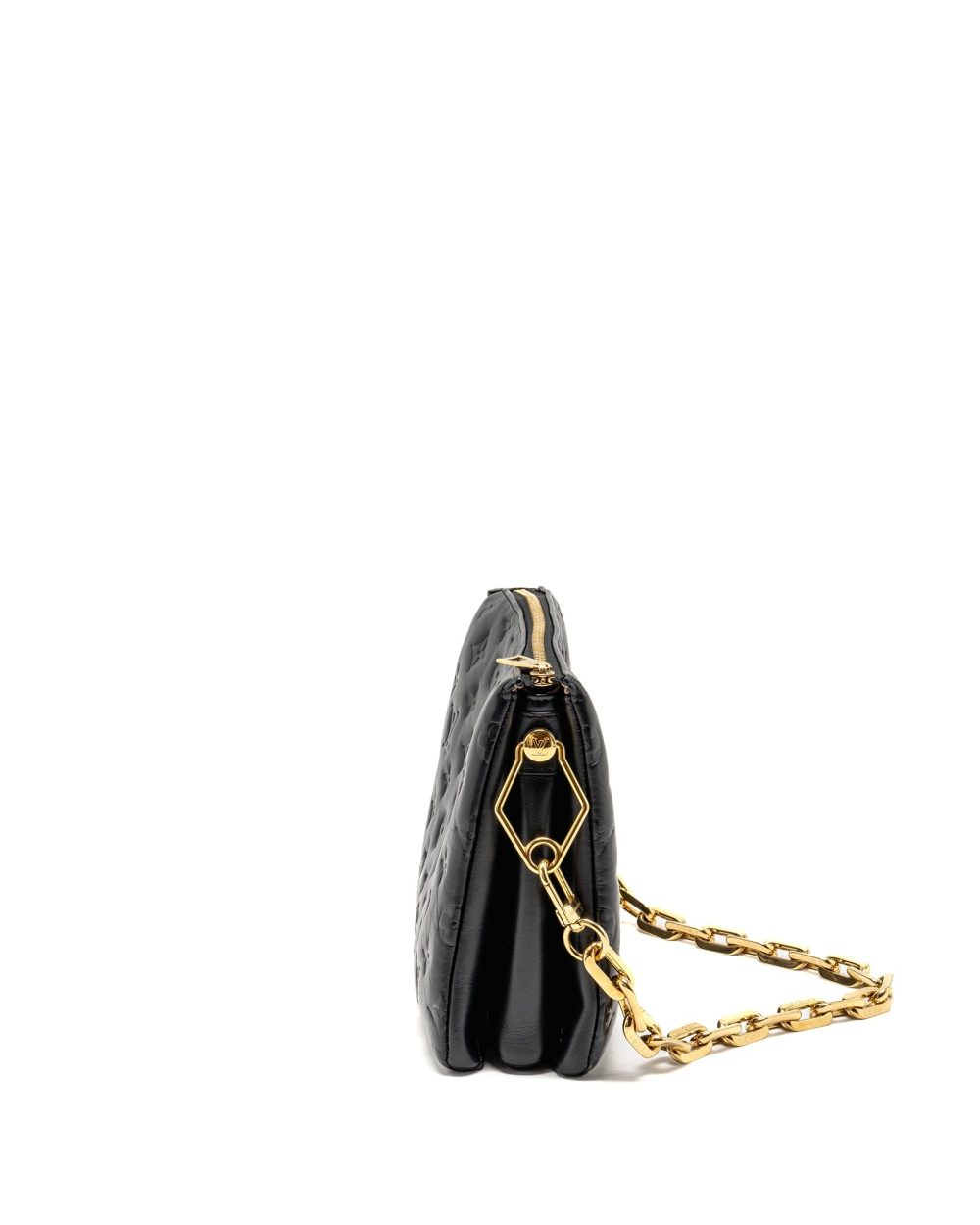 AAA Replica Louis Vuitton LV COUSSIN PM LAMBSKIN BLACK GHW