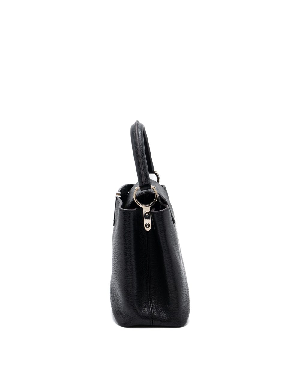 AAA Replica Louis Vuitton LV CAPUCINES PM CALFSKIN BLACK SHW