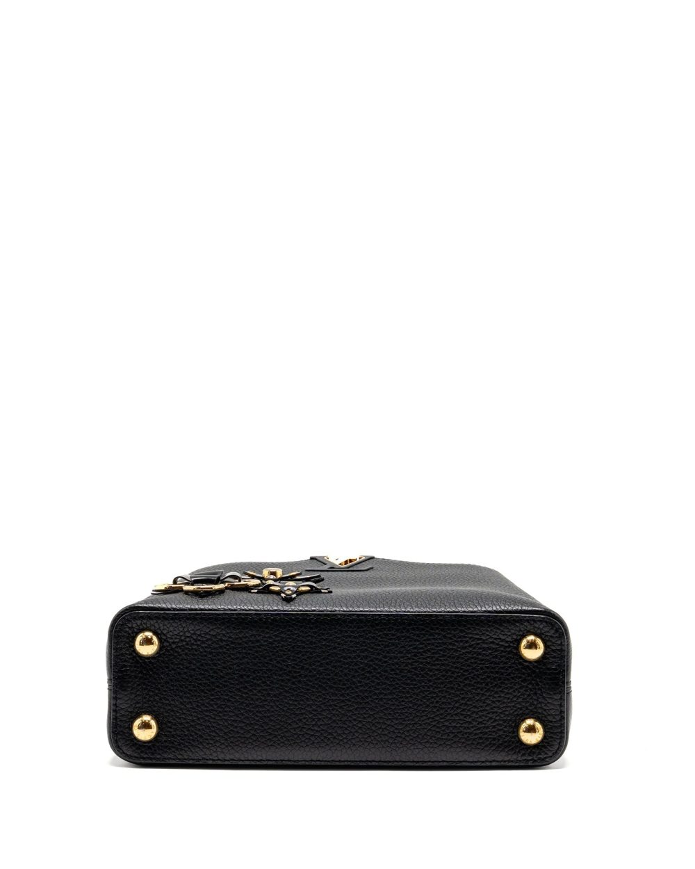 AAA Replica Louis Vuitton LV CAPUCINES BB WITH MONOGRAM FLOWER EMBELLISHMENTS TAURILLON BLACK GHW