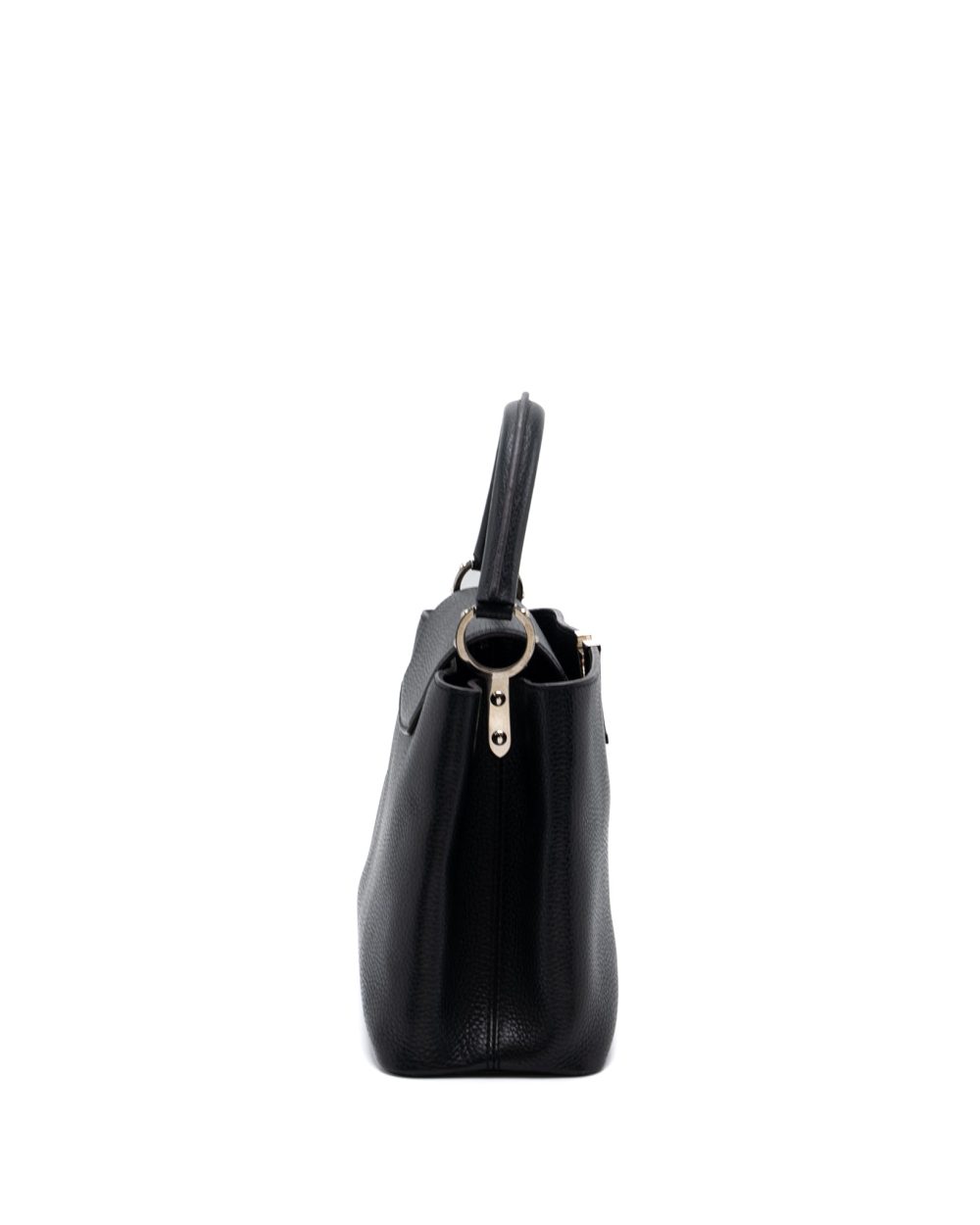 AAA Replica Louis Vuitton LV CAPUCINES PM CALFSKIN BLACK SHW