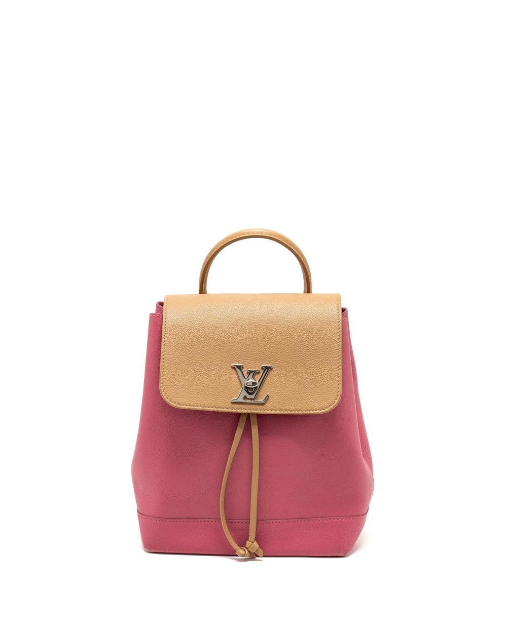 AAA Replica Louis Vuitton LV LOCKME BACKPACK CALFSKIN PINK/BEIGE SHW