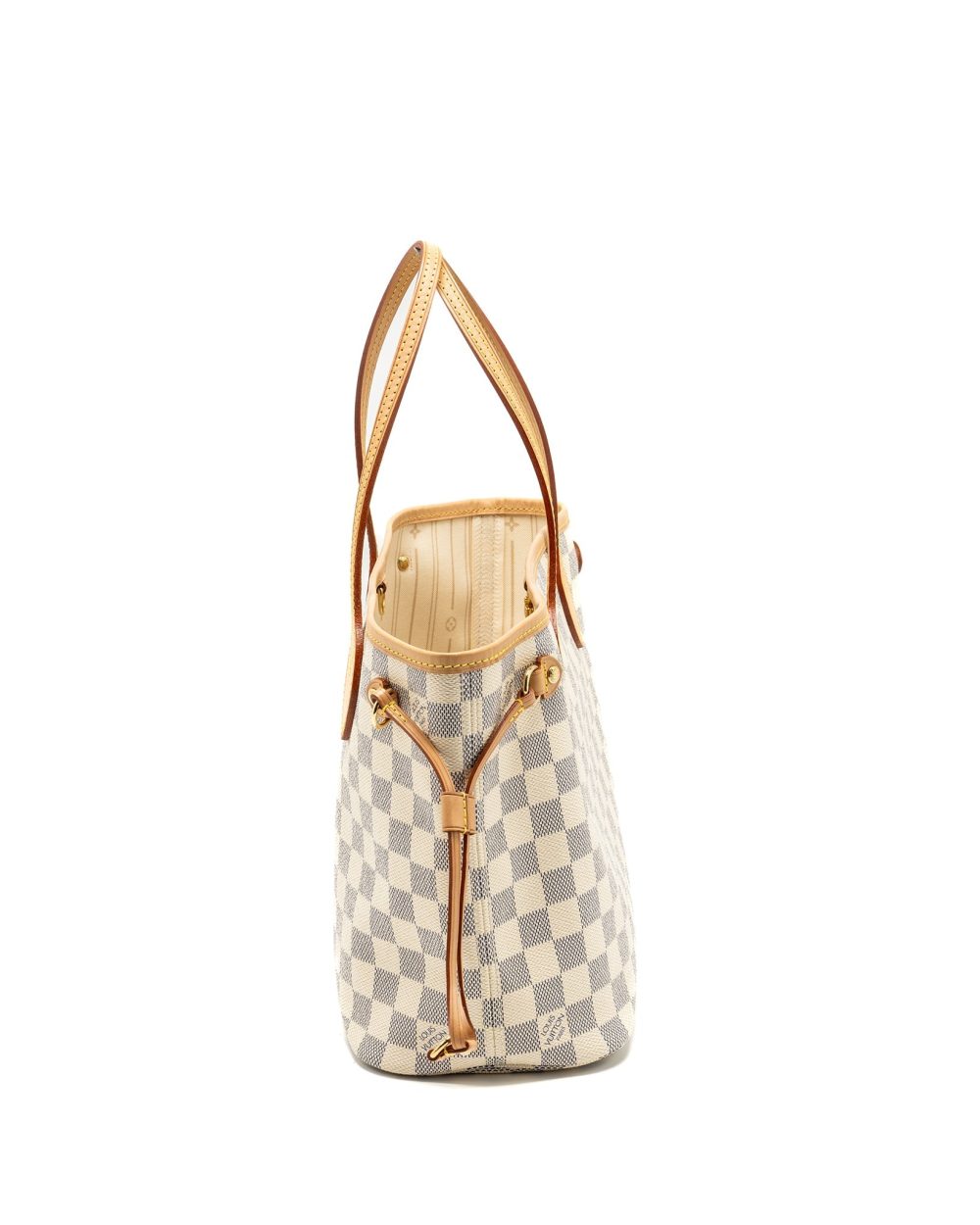 AAA Replica Louis Vuitton LV NEVERFULL PM DAMIER AZUR GHW
