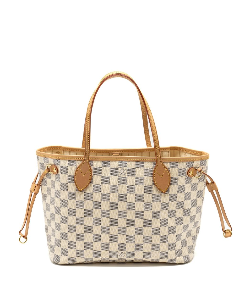 AAA Replica Louis Vuitton LV NEVERFULL PM DAMIER AZUR GHW