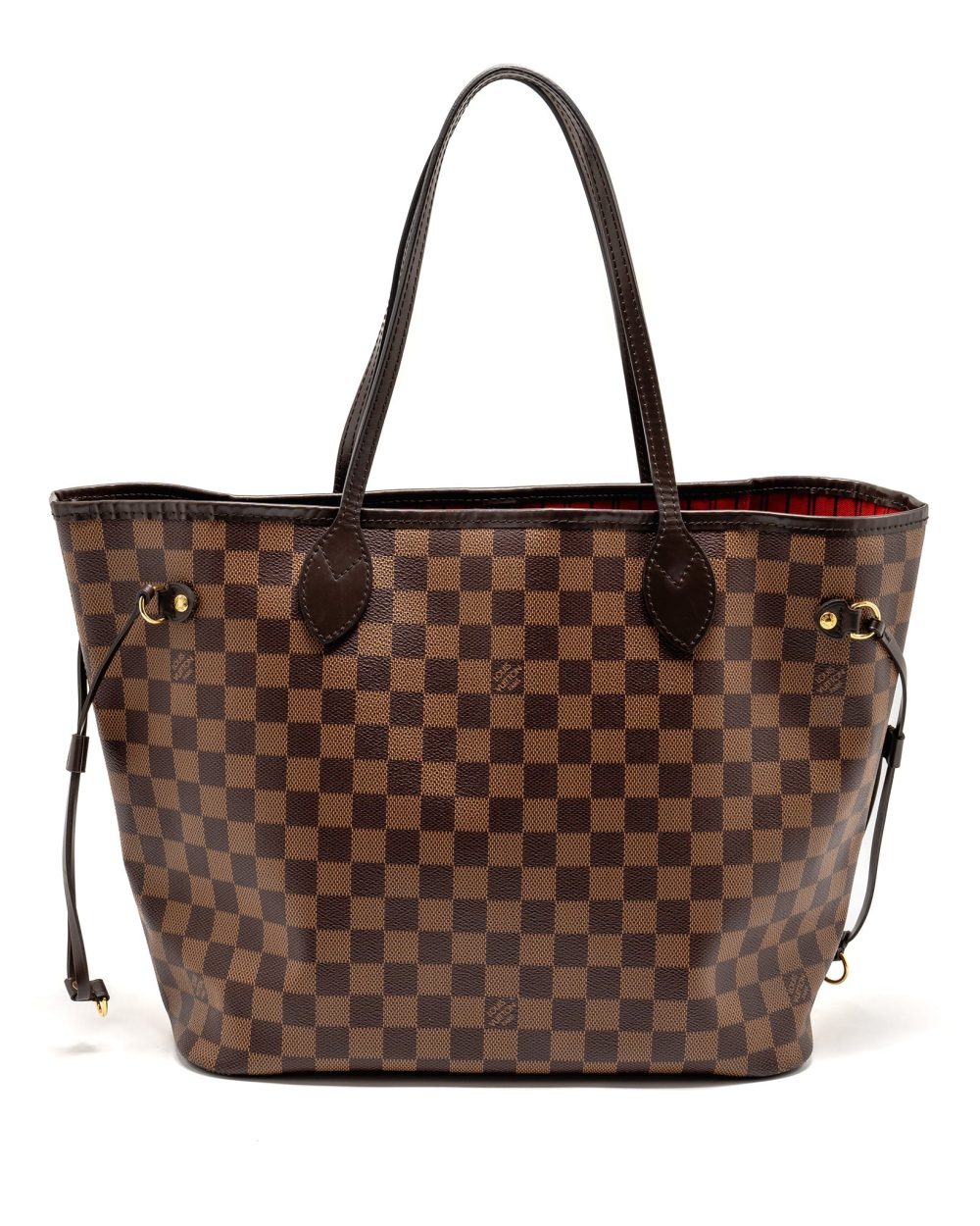 AAA Replica Louis Vuitton LV NEVERFULL MM DAMIER EBENE CANVAS GHW