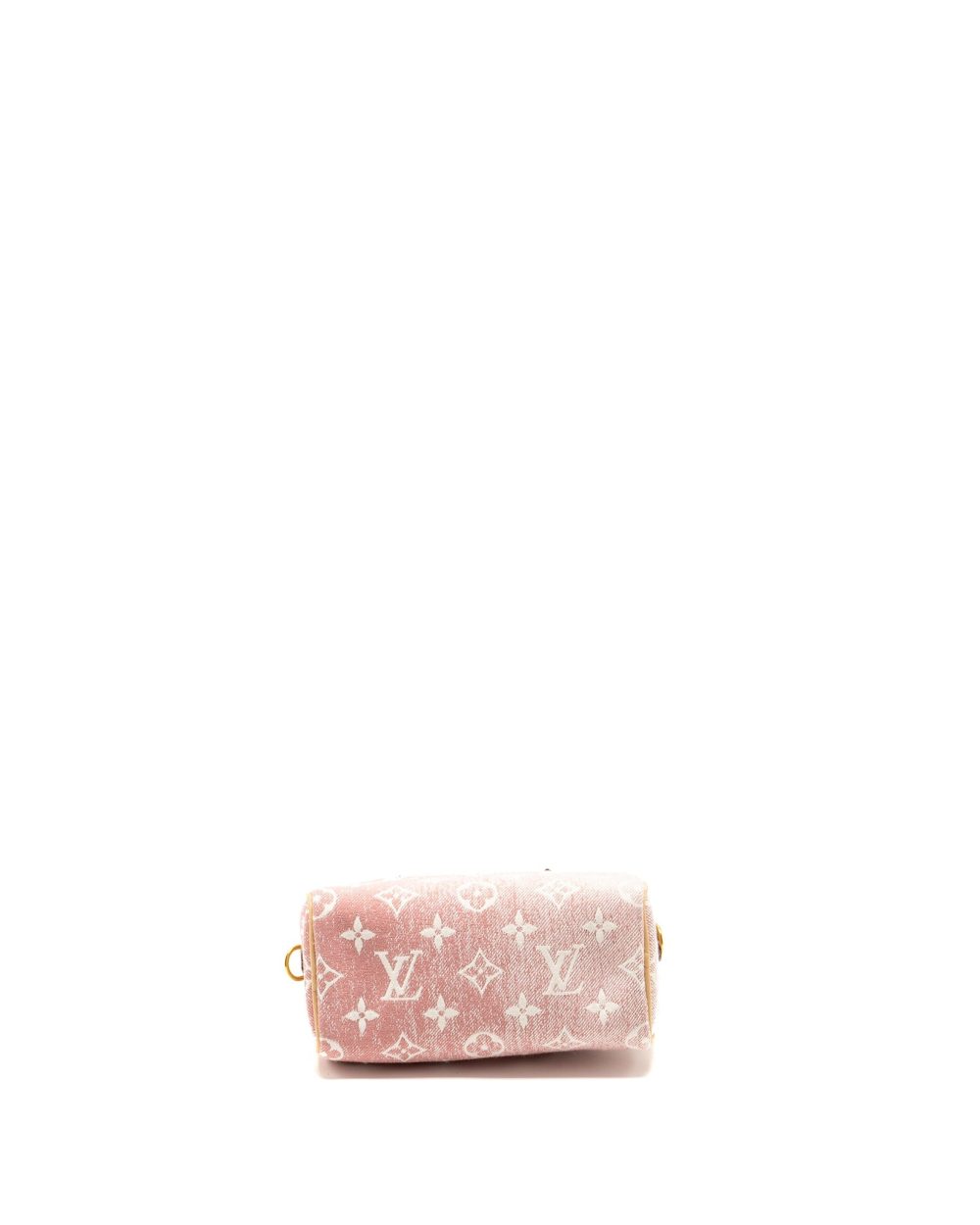 AAA Replica Louis Vuitton LV NANO SPEEDY MONOGRAM JACQUARD DENIM ROSE GHW