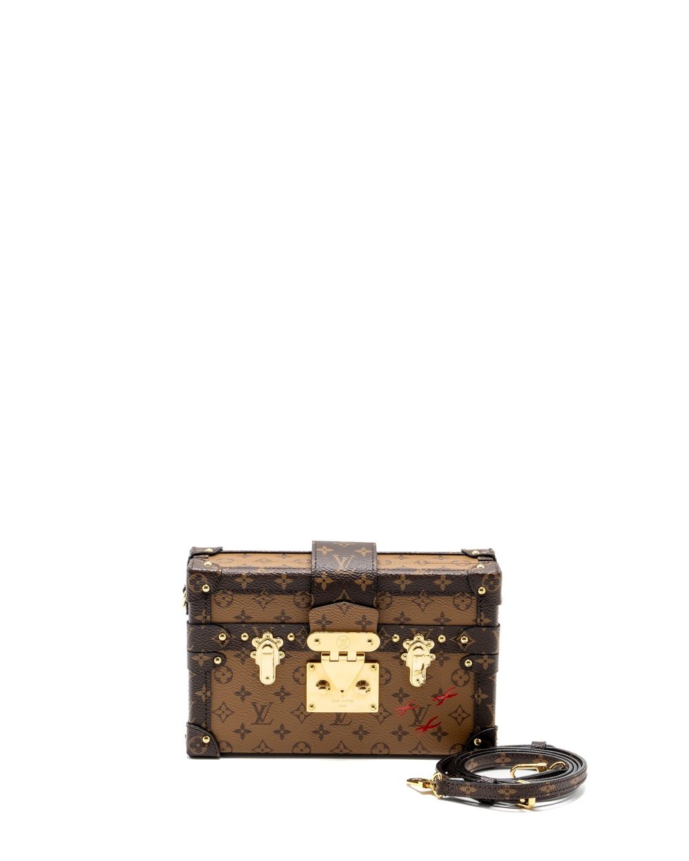 AAA Replica Louis Vuitton LV PETITE MALLE MONOGRAM REVERSE CANVAS GHW
