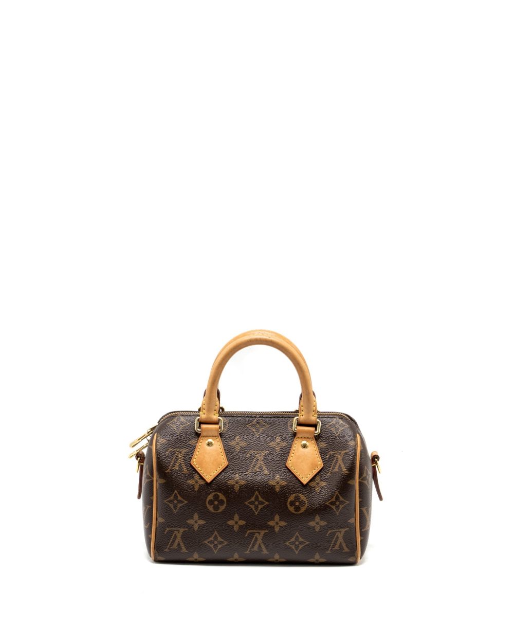 AAA Replica Louis Vuitton LV SPEEDY 20 BANDOULIERE MONOGRAM CANVAS BLACK STRAP GHW