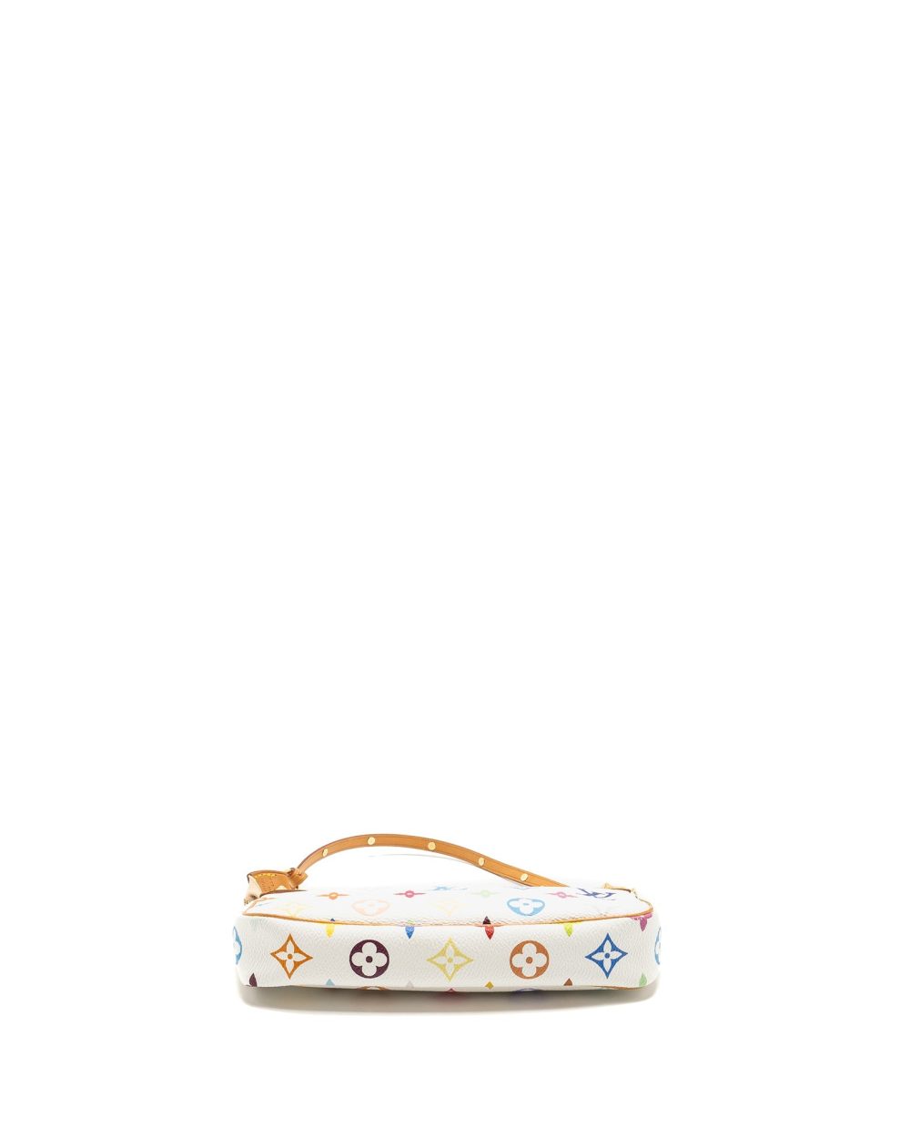AAA Replica Louis Vuitton LV TAKASHI MURAKAMI POCHETTE ACCESSORIES MONOGRAM WHITE/MULTICOLOUR GHW