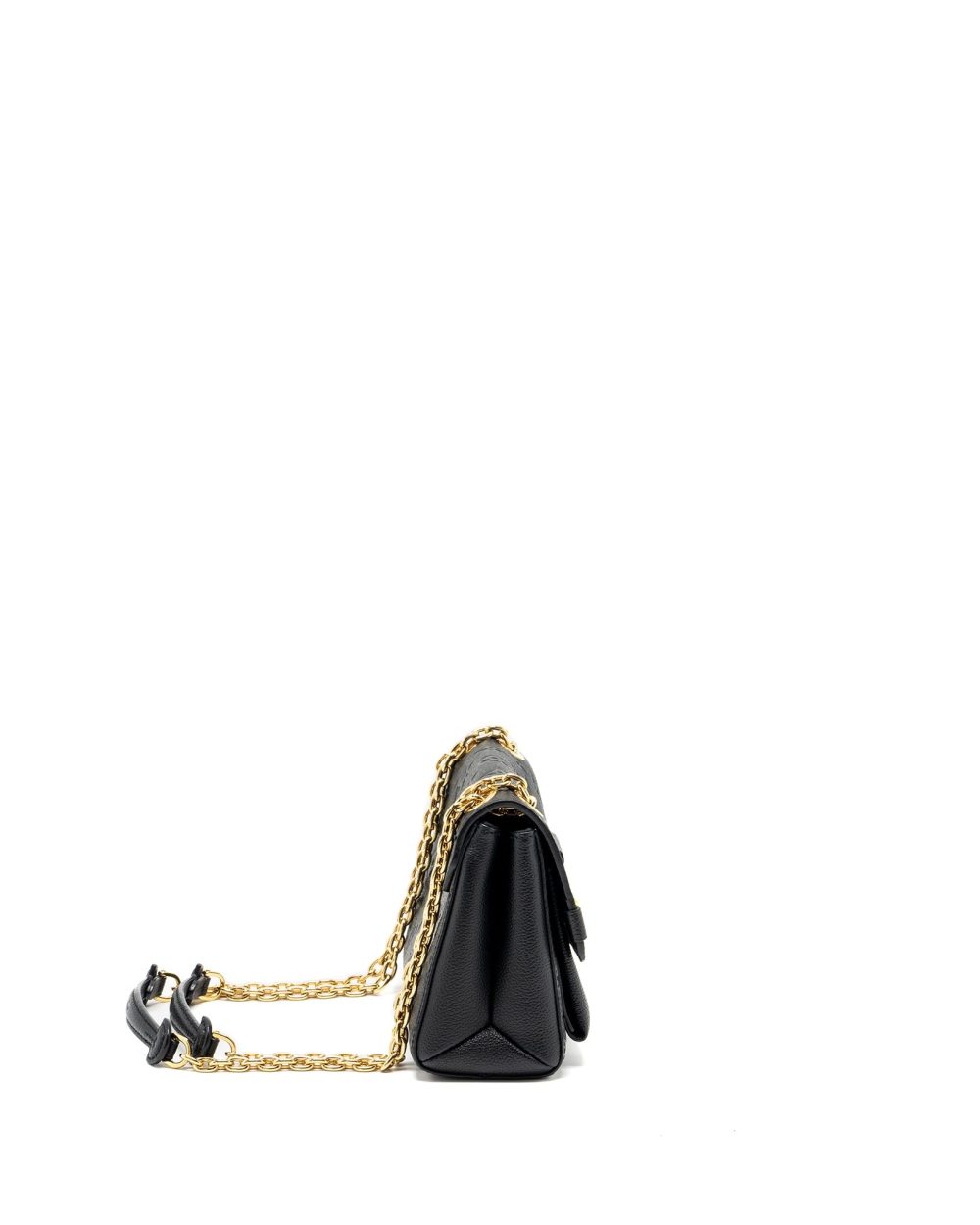 AAA Replica Louis Vuitton LV VAVIN BB MONOGRAM EMPREINTE CALFSKIN BLACK GHW