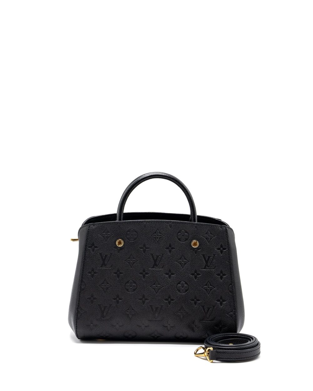 AAA Replica Louis Vuitton LV MONTAIGNE BB MONOGRAM EMPREINTE BLACK GHW