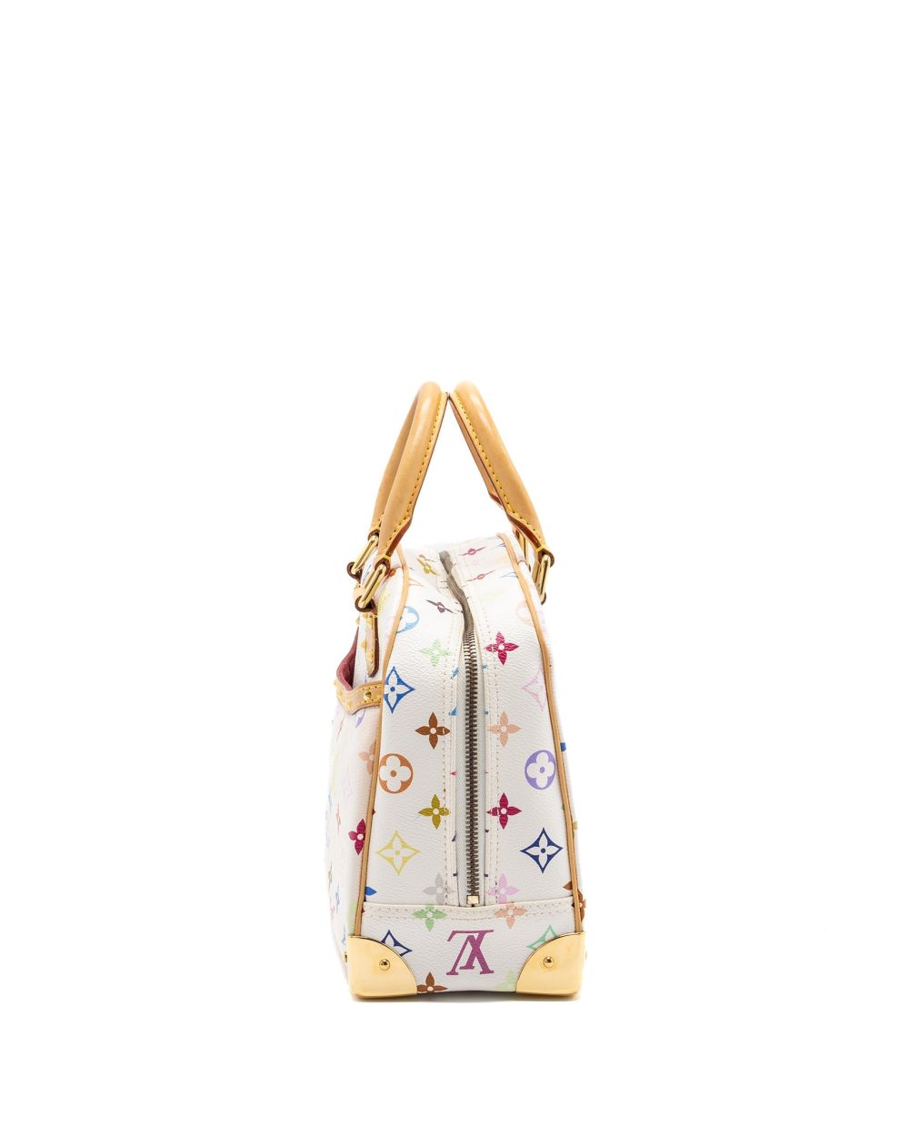 AAA Replica Louis Vuitton LV VINTAGE TOP HANDLE ZIP TOTE BAG WHITE MULTICOLOR MONOGRAM CANVAS GHW