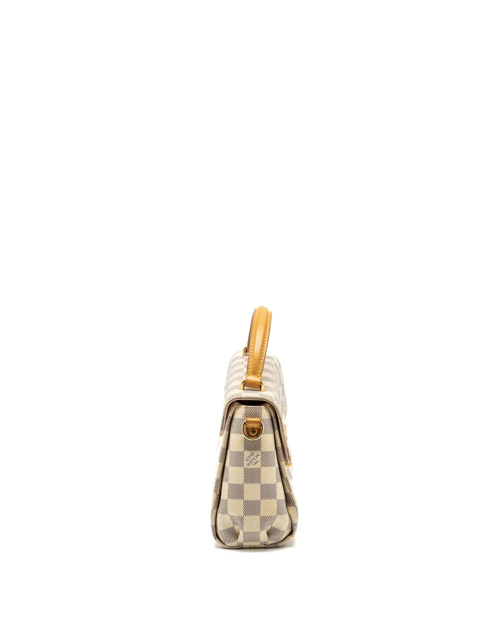 AAA Replica Louis Vuitton LV CROISETTE DAMIER AZUR CANVAS WHITE GHW