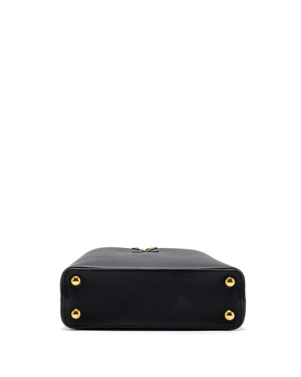 AAA Replica Louis Vuitton LV CAPUCINES BB TAURILLON BLACK / PINK GHW