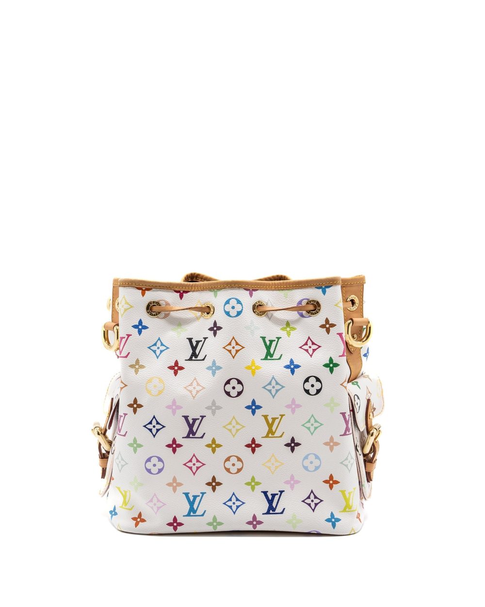 AAA Replica Louis Vuitton LV VINTAGE PETIT NOE SHOULDER BAG MULTICOLOUR MONOGRAM CANVAS WHITE GHW