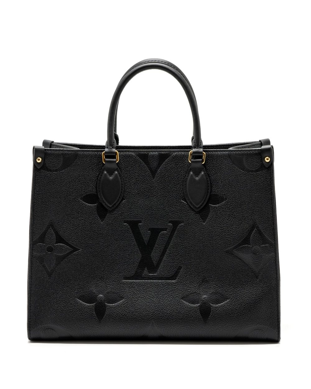 AAA Replica Louis Vuitton LV ONTHEGO MM MONOGRAM EMPRENITE BLACK GHW (NEW VERSION)