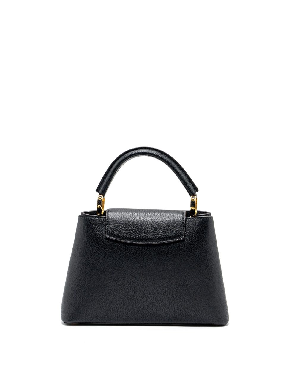 AAA Replica Louis Vuitton LV CAPUCINES BB TAURILLON BLACK / PINK GHW