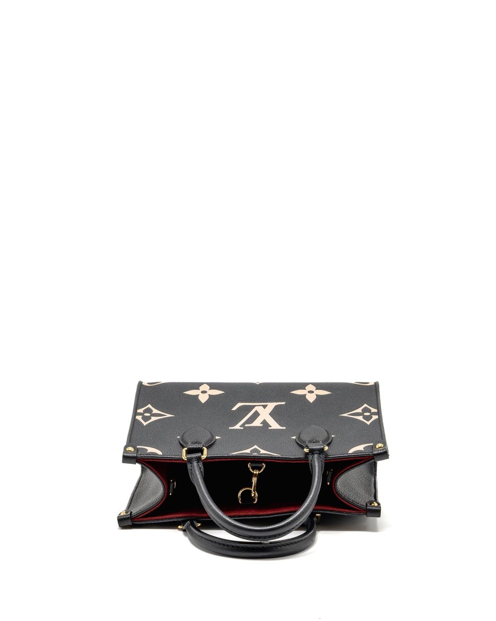 AAA Replica Louis Vuitton LV ONTHEGO BB BICOLOUR MONOGRAM EMPREINTE LEATHER BLACK/BEIGE GHW