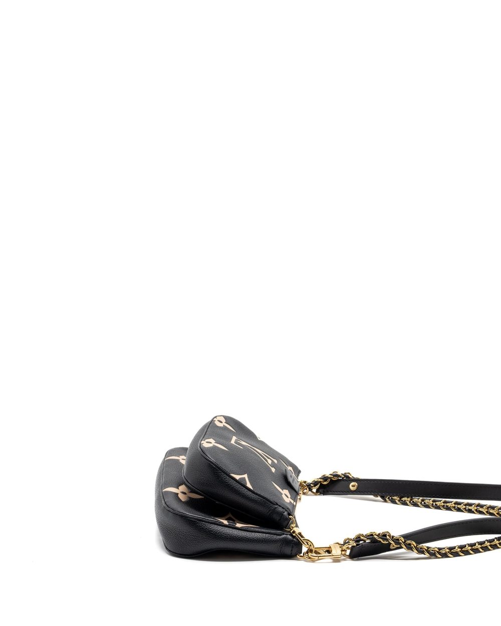 AAA Replica Louis Vuitton LV MULTI POCHETTE MONOGRAM EMPREINTE BLACK GHW