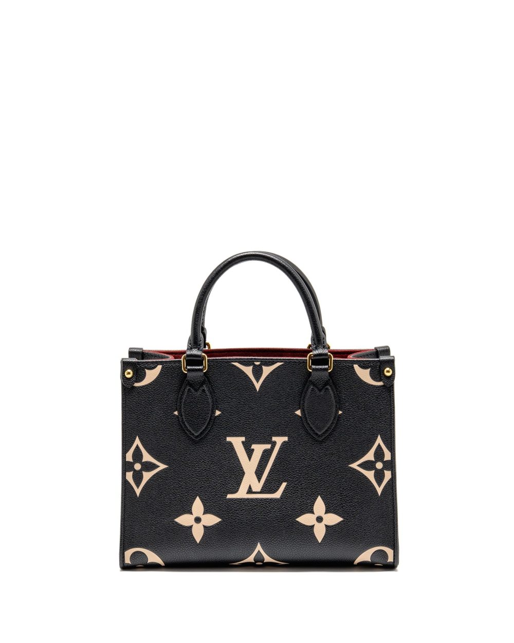 AAA Replica Louis Vuitton LV ONTHEGO BB BICOLOUR MONOGRAM EMPREINTE LEATHER BLACK/BEIGE GHW