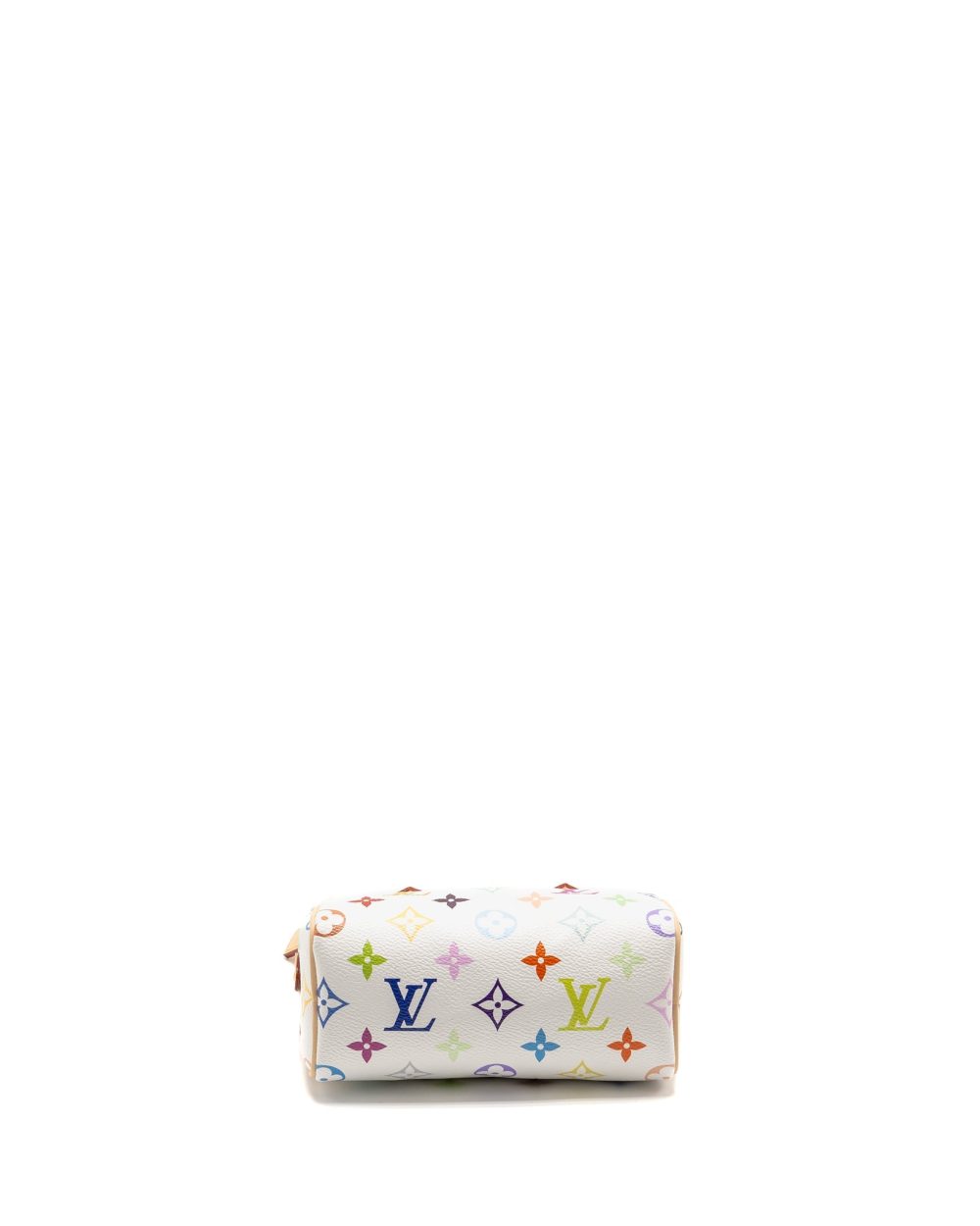 AAA Replica Louis Vuitton LV X TAKASHI MURAKAMI NANO SPEEDY MULTICOLOURED MONOGRAM CANVAS WHITE GHW