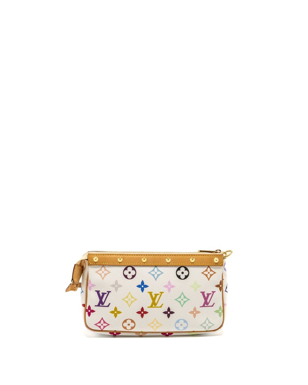 AAA Replica Louis Vuitton LV POCHETTE ACCESSORIES CANVAS WHITE MULTICOLOUR GHW