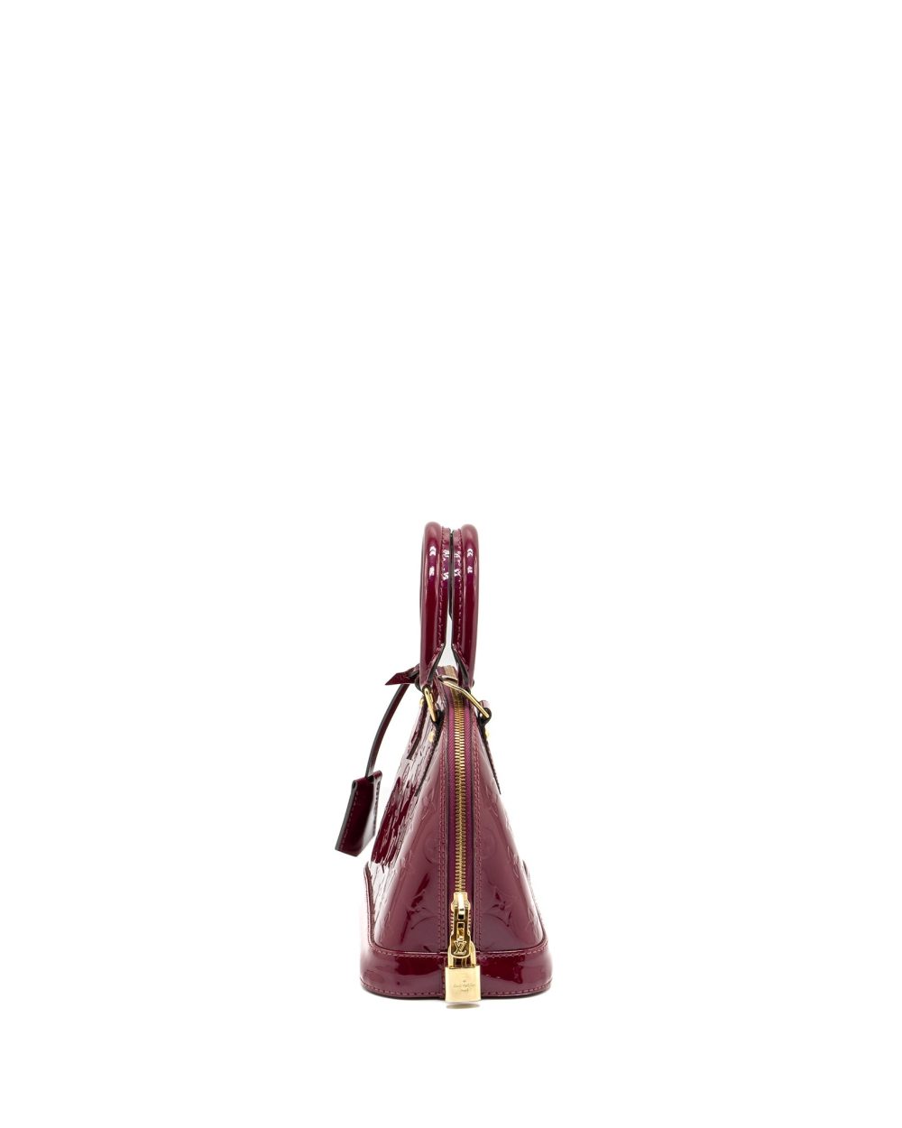 AAA Replica Louis Vuitton LV ALMA BB PATENT LEATHER INDIAN ROSE GHW