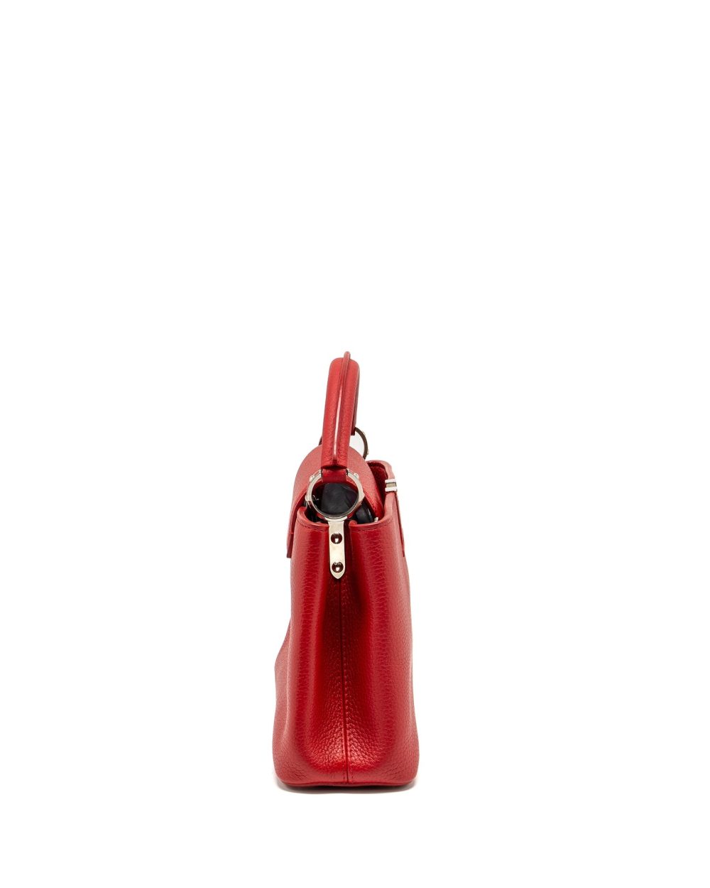 AAA Replica Louis Vuitton LV CAPUCINE BB TAURILLON RED SHW