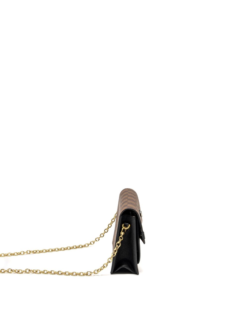 AAA Replica Louis Vuitton LV VAVIN CHAIN WALLET DAMIER EBENE CANVAS GHW