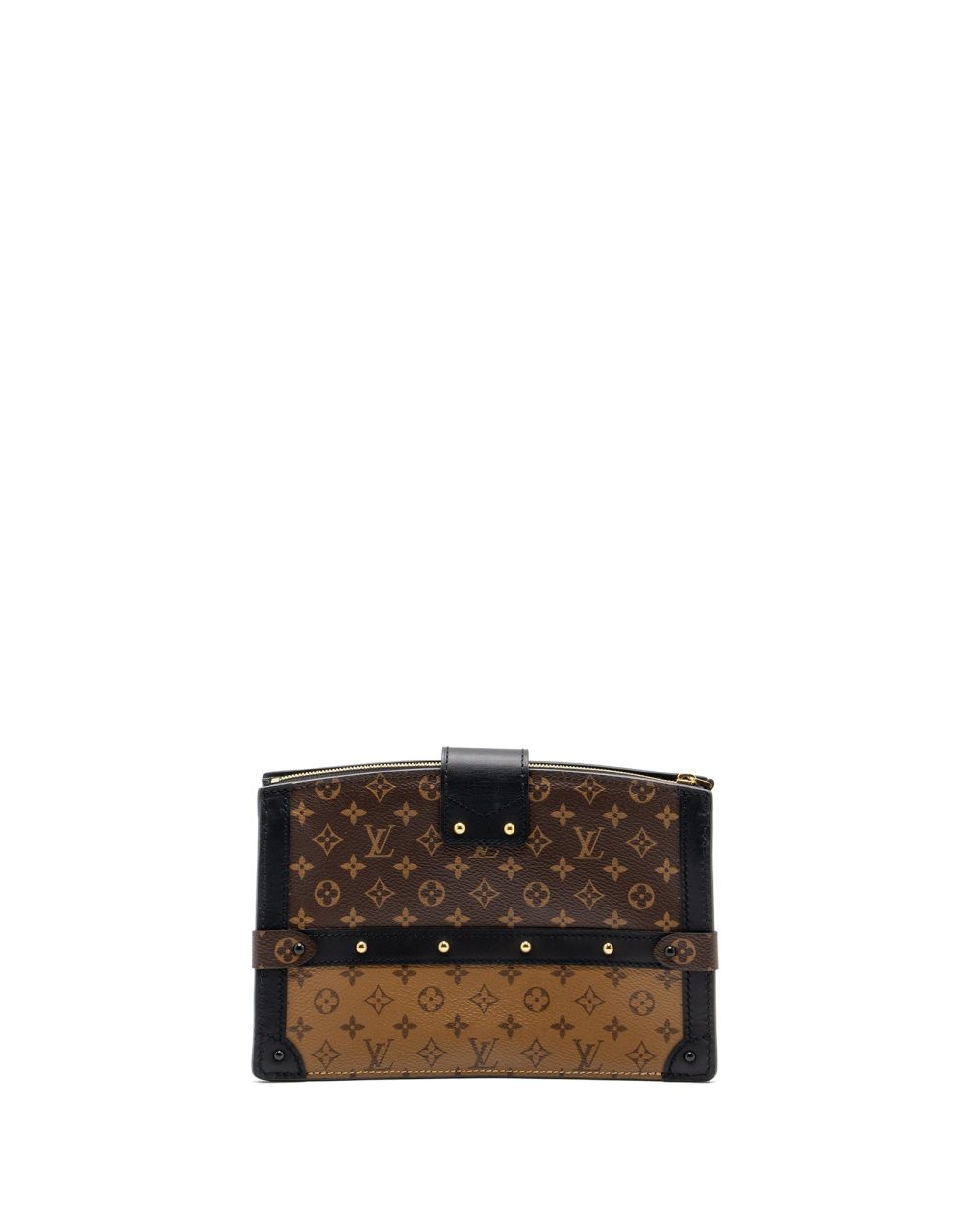 AAA Replica Louis Vuitton LV TRUNK CLUTCH MONOGRAM REVERSE CANVAS GHW