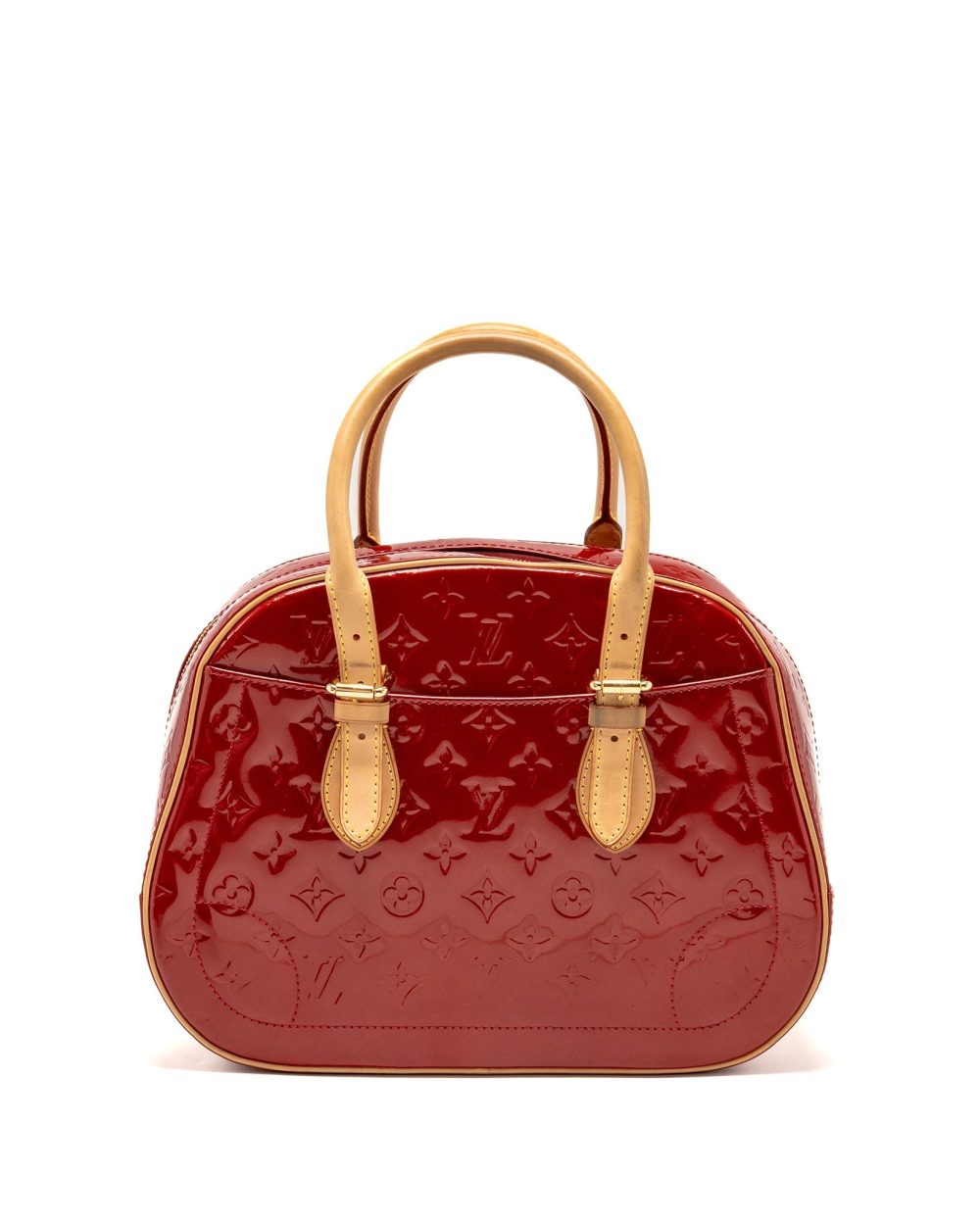 AAA Replica Louis Vuitton LV TROUVILLE PATENT LEATHER RED GHW