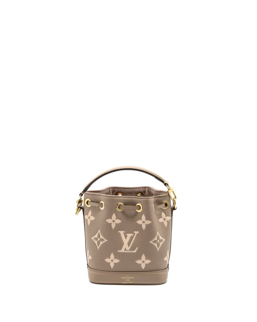 AAA Replica Louis Vuitton LV NANO NOE MONOGRAM EMPREINTE CALFSKIN LEATHER GREY GHW